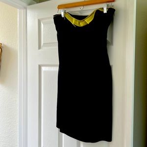 BCBG BLACK sheets cocktail strapless dress
